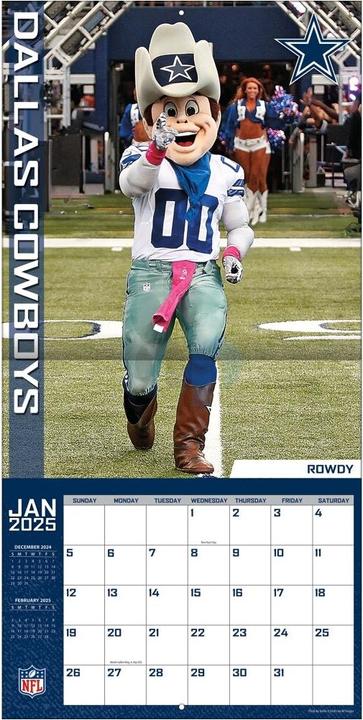 Image du produit NFL - Mascottes - Calendrier mural 30,5 x 30,5 cm 2025 (30,5 x 30,5 cm, Français, Italien, Espagnol, Allemand, Anglais)