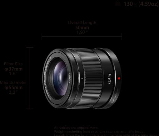 Image du produit Panasonic 42,5mm f/1,7 ASPH. puissance O.I.S. (Micro Four Thirds, Micro Four Thirds)