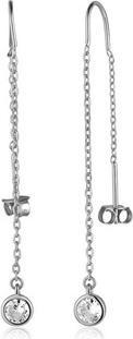 Produktbild JVD Elegant Long Silver Earrings With Zircons
