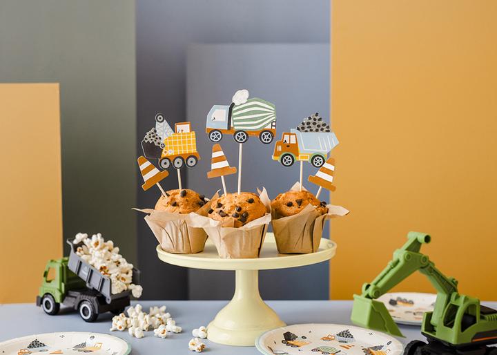 Produktbild Partydeco Einwegteller Baufahrzeuge (6 x)
