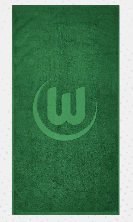 Immagine prodotto VfL Wolfsburg Duschtuch Logo Dunkelgrün 70x140cm, 450gsm (70 x 140 cm)