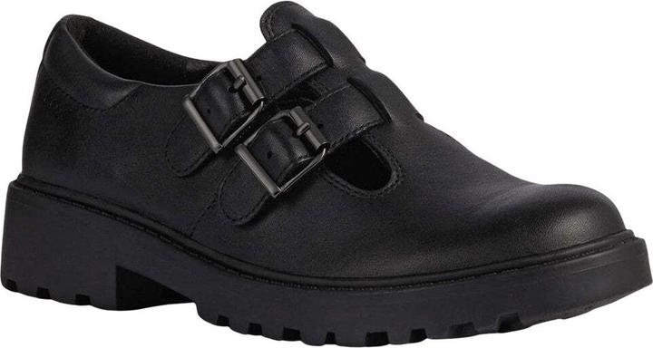 Actual product image Geox Girls School Uniform Shoes Casey Ballerina Leather (28)