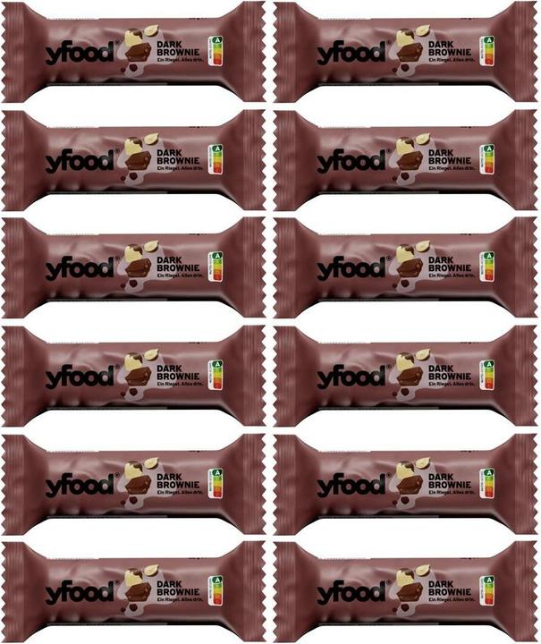 Image du produit YFood Brownie & Noix grillées (Noix, Brownie, 12 pcs, 720 g)