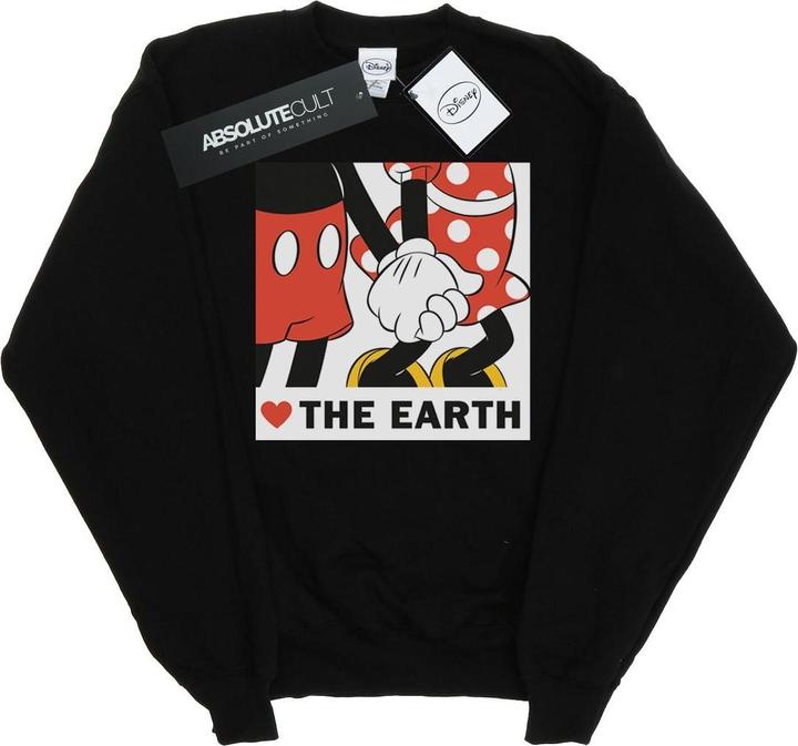 Actual product image Disney Mens Mickey Mouse Heart The Earth Sweatshirt (XL)