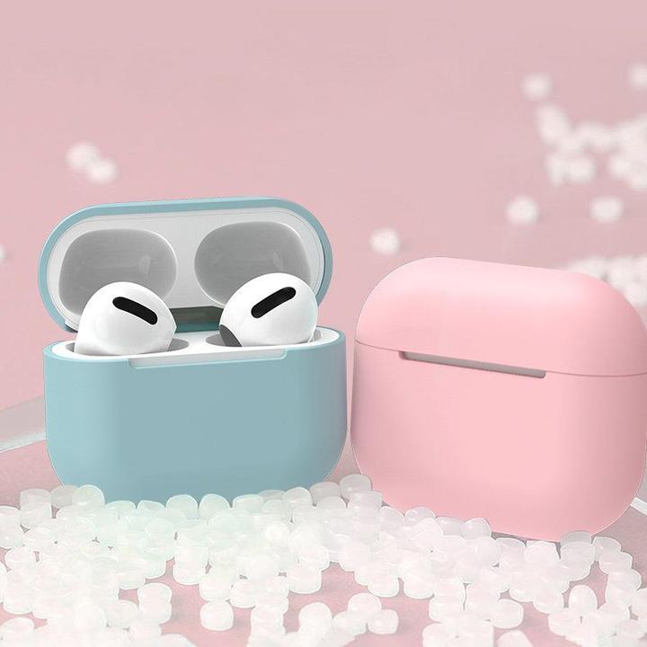 Image du produit Hurtel Etui pour AirPods 2 / AirPods 1 Ecouteurs souples en silicone rose (étui C) (Manchon pour casque d'écoute)