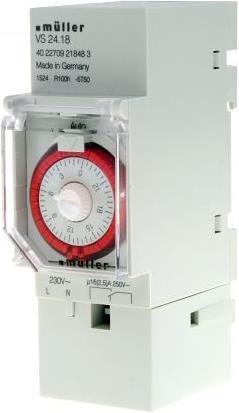 Image du produit müller Minuterie 230VAC 24 heures 35mm