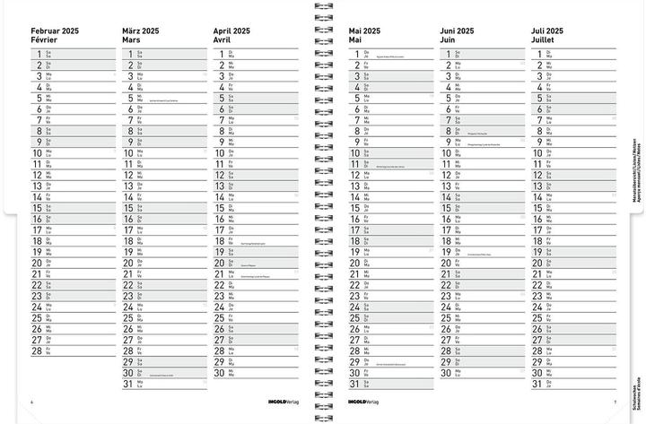 Nährwerte und Zutaten Agenda Edition light Spiral Flex (23 x 30.5 cm, Deutsch, Englisch, Italienisch, Französisch)