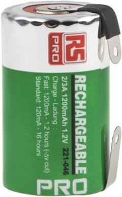 Image du produit Rs Pro Batterie NiMH taille 2/3A 1200mAh (2/3 A, 1200 mAh)