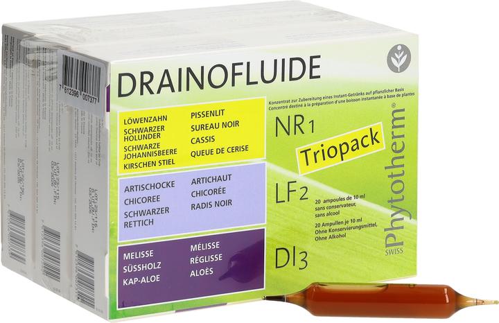 Produktbild Drainofluid Drainofluide Ampullen Trio Niere-Leber-Darm (3 Stück, Flüssigkeit, 1095 g)