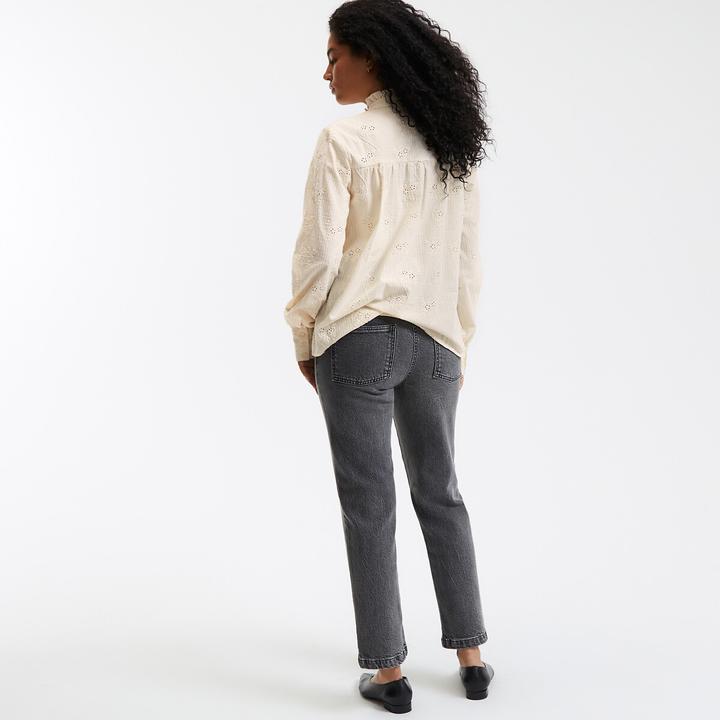 Actual product image La Redoute Collections Straight maternity jeans with high stretch insert at waistband (44)