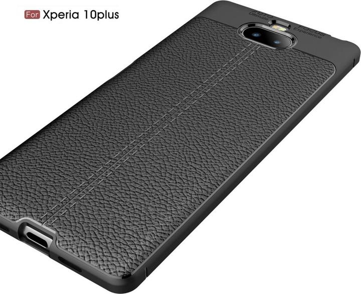 Actual product image Screenguard Sony Xperia 10 Plus Case Leather Design TPU Cover (Sony Xperia 10 Plus)