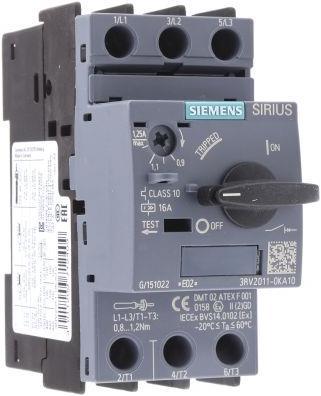 Actual product image Siemens Circuit breaker for motor protection 1.25A