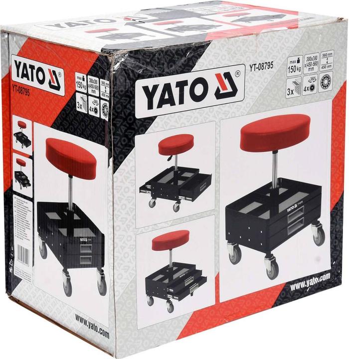 Immagine prodotto Yato Sedile Da Officina Con Cassetti (150 kg)