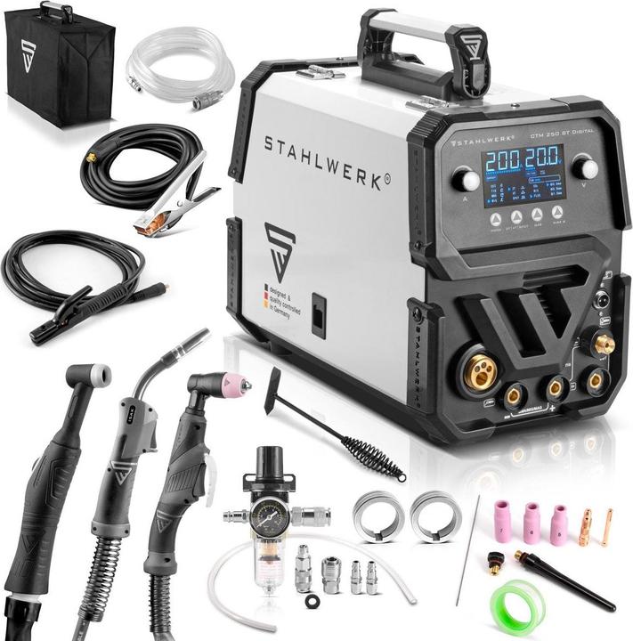 Immagine prodotto Stahlwerk CTM-250 ST Saldatrice combinata digitale 5-in-1 con inverter da 200 A