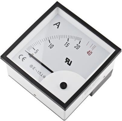 Actual product image Rs Pro AC Ammeter 96x96 90 deg 0-20/40A