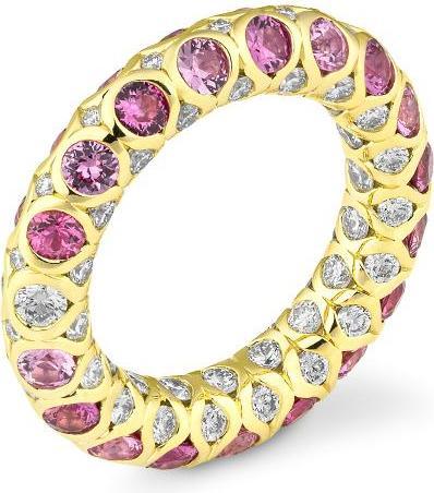 Produktbild Breuning RING - E.SAFIR PINK HELL/Brillant (57, 750/18 K Gold)