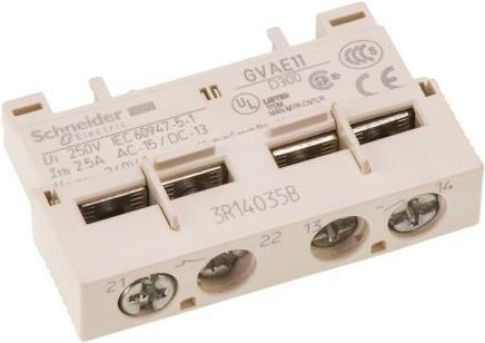 Actual product image Schneider Electric Auxiliary contact block 1 NO contact 1 NC contact