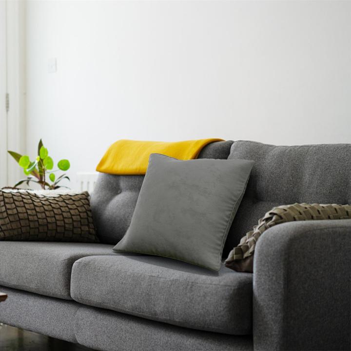 Image du produit Intirilife 2x taies d'oreiller en velours 40x40 cm (40 x 40 cm)