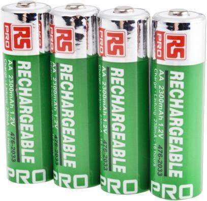Image du produit Rs Pro Accu NiMH AA 1,2V 2300mAh (4 pcs, AA, 2300 mAh)