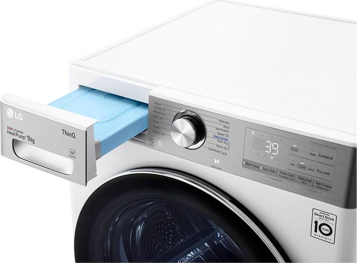 Actual product image LG RH90V9AV2QR tumble dryer Freestanding Front-load A+++ White (9 kg, Right)