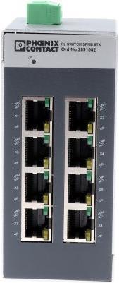 Actual product image Phoenix Contact Ethernet switch 8xRJ45-connectors. (8 Ports)