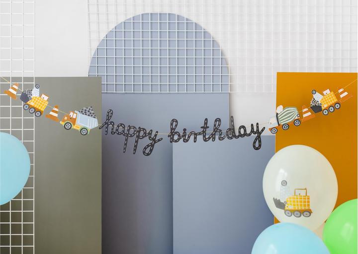 Produktbild Partydeco Girlande Baufahrzeuge