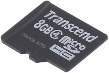 Image du produit Transcend Carte mémoire flash 8 Go Micro SDHC, C4 (8 Go, microSDHC)