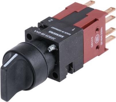 Immagine prodotto Siemens Interruttore a levetta rotondo in plastica nera 16mm