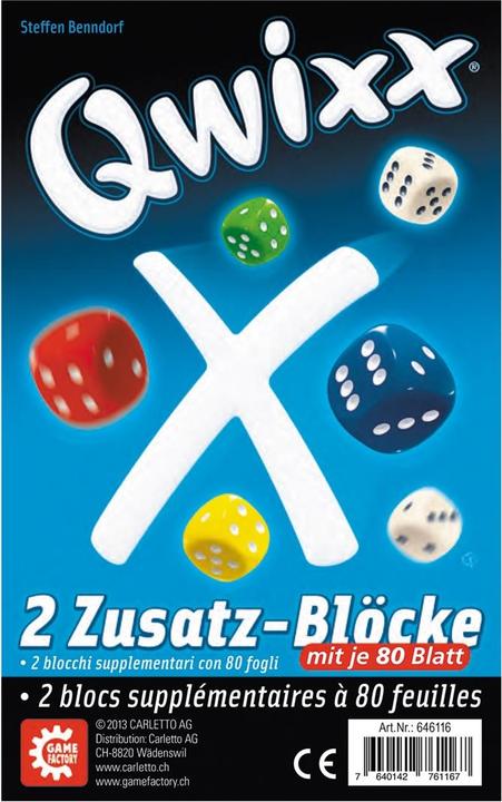 Game Factory Qwixx 2 Zusatz-Blöcke (Deutsch, Französisch, Italienisch)