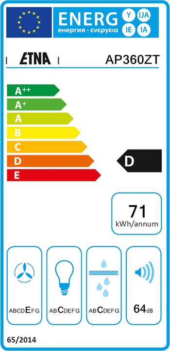 Etichetta energetica Etna AP360ZT (Cappuccio)