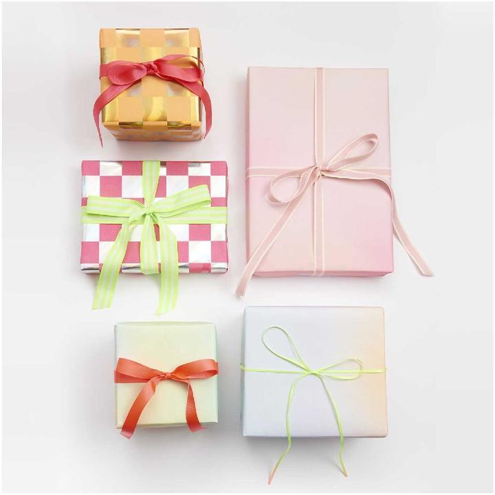 Produktbild Rico Design Geschenkpapier Schachbrett, Neon.400549 (Geschenkpapier)