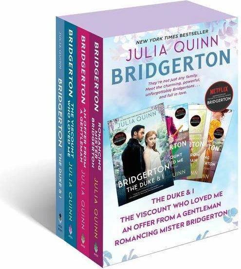 Immagine prodotto Bridgerton Boxed Set: The Duke and I/The Viscount Who Loved Me/An Offer from a Gentleman/Romancing M (Inglese, Quinn Julia, 2022)