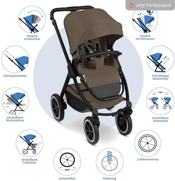 Produktbild ABC Design Kinderwagen 3 in 1 3in1 Kinderwagen-Set Samba 2 - inkl. Babywanne