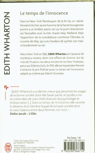 Produktbild Le temps de l'innocence (Französisch, Wharton Edith, 2022)