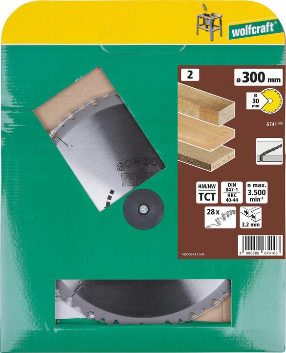 Image du produit wolfcraft wolfcraft 1 Tischkreissägebl. HM, 24 Zähne, ø250mm