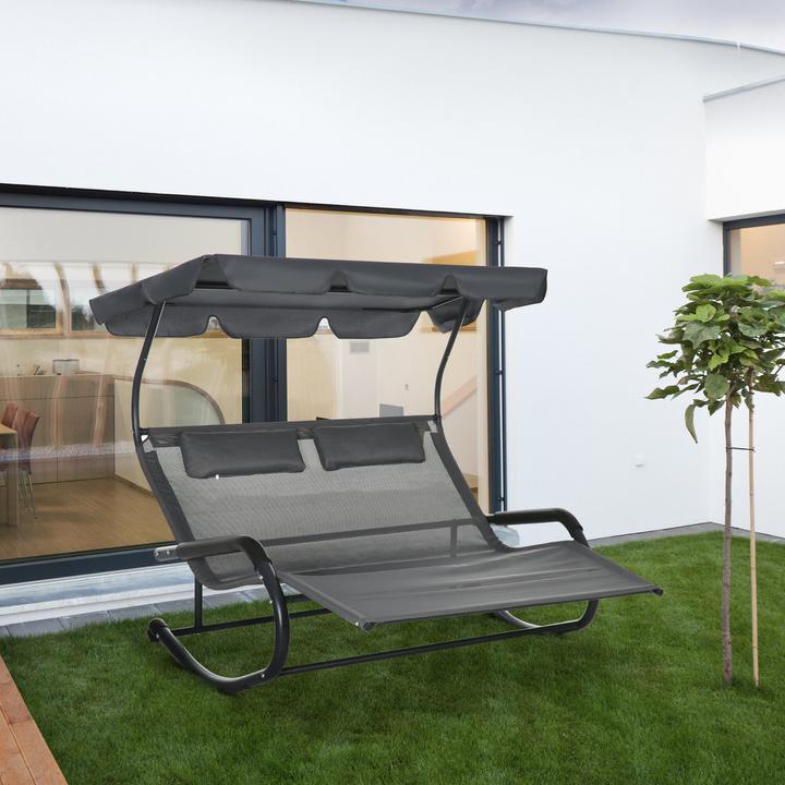 Actual product image Outsunny Double sun lounger (200 cm)
