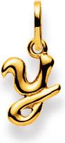 Natsumi Schmuck Anhänger Buchstabe Y Gelbgold 18K/750 (750/18 K Gelbgold)
