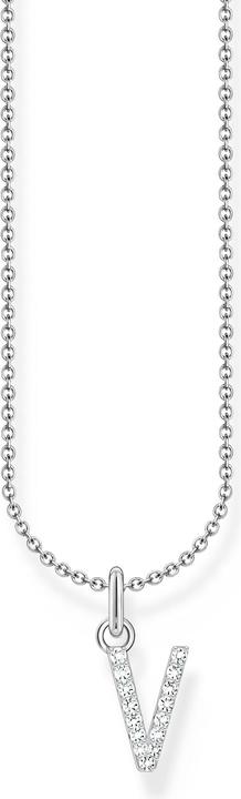 Produktbild Thomas Sabo Kette mit Buchstaben-Anhänger V Silber (925er Silber, 38 - 45 cm)