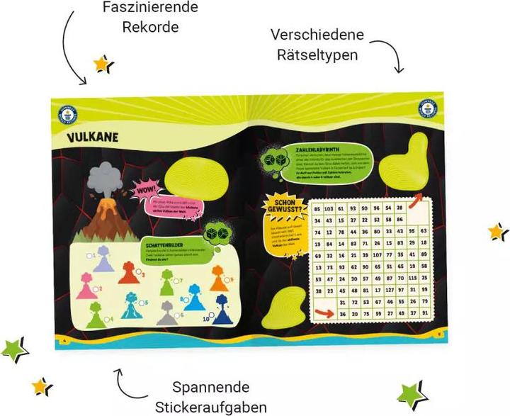 Produktbild Ravensburger Guinness World Records Stickern und Rätseln: Planet Erde (Deutsch, Eddi Adler, Martine Richter, 2022)