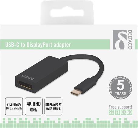 Actual product image Deltaco USBC-DP USB graphics adapter Pixel (USB-C)