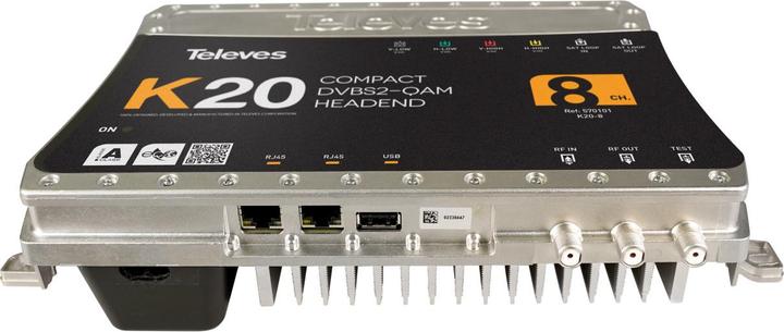 Actual product image Televes K20-8 Compact headend 8transponders,DVB-S2 in QAM 57010