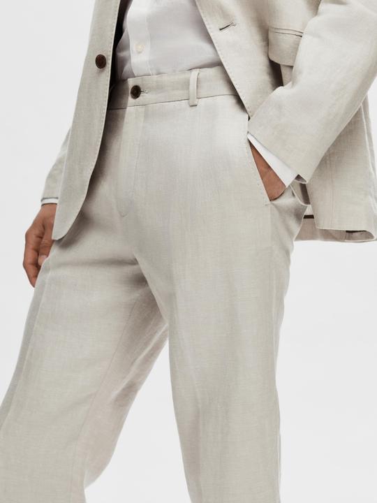 Actual product image Selected Homme Regular fit linen suit trousers (52)