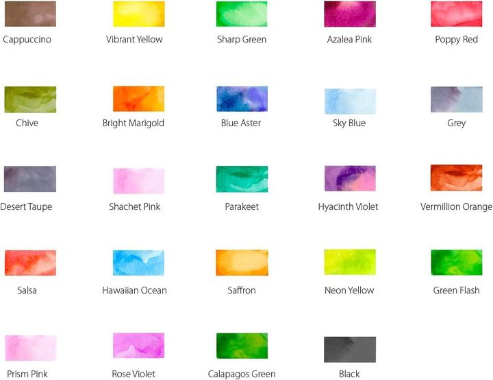 Nutritional values and ingredients Ohuhu Watercolour brush pens (Multicoloured, 24 x)
