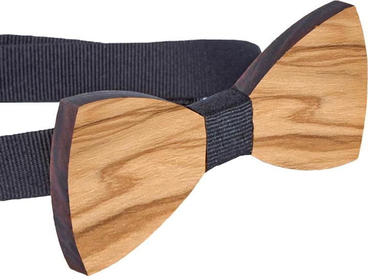 Actual product image Natura Punto Mäschli, bow tie, Papillon from olive wood