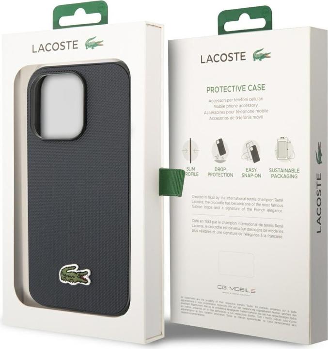 Produktbild Lacoste Etui Iconic Petit Pique MagSafe do iPhone 14 Pro Max granatowy (Apple iPhone 14 Pro Max)