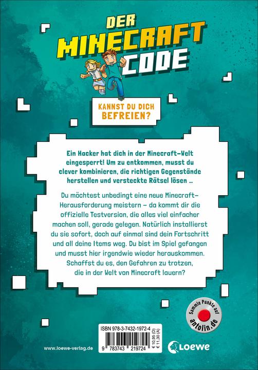Actual product image Loewe Der Minecraft Code (Band 1) - Flucht aus dem Würfel-Gefängnis (German, Daniel Landes, Chiara Iacobelli, Gauthier Wendling, Arianna Sabella, Loewe children's books, 2024)