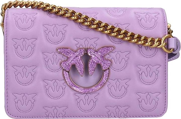 Actual product image Pinko Love Click Mini Chevron purple tulip