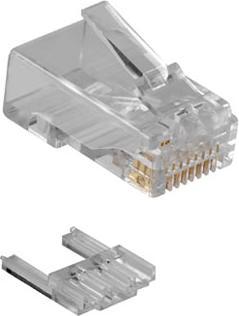 Produktbild RJ45 (8P/8C) CAT6 modulaire connector for round cable with solid or stranded conductors. Suitable fo