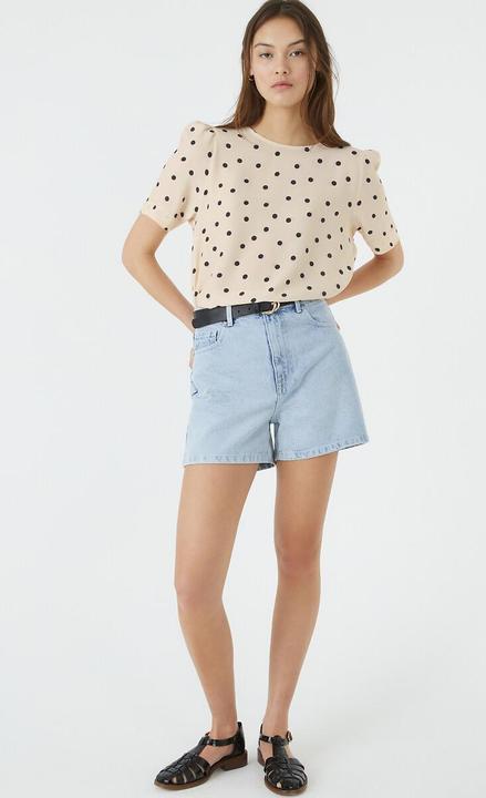 Actual product image La Redoute Collections High Waist Jean Shorts (48)