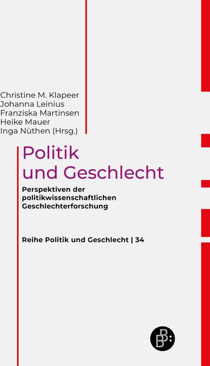 Actual product image Handbuch Politik und Geschlecht (German, Franziska Martinsen, Heike Mauer, Johanna Leinius, Inga Nüthen, Christine M. Klapeer, 2024)